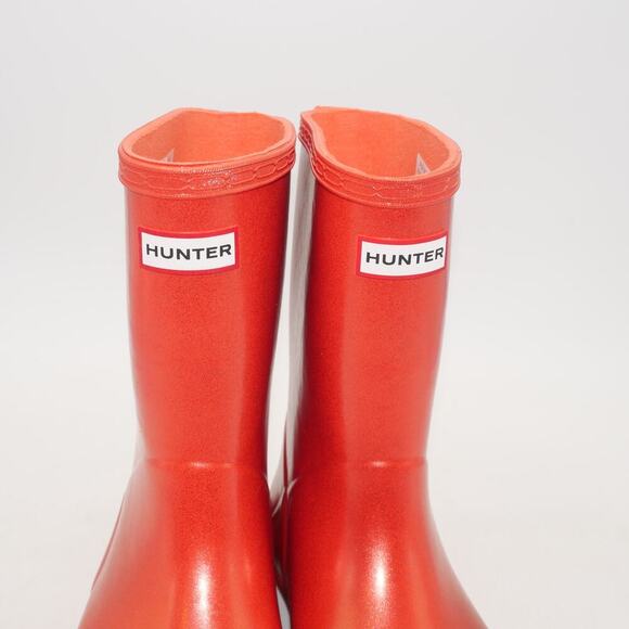NEW Hunter Boots Girl's 4 Kids Original First Classic Nebula Rainboot Red Tang - Picture 6 of 12